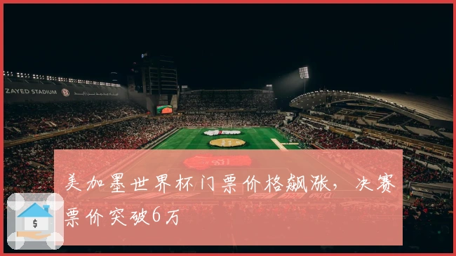 美加墨世界杯门票价格飙涨，决赛票价突破6万